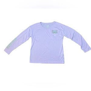 Max & Olivia Lavender Long Sleeve Sleep Top koala pocket